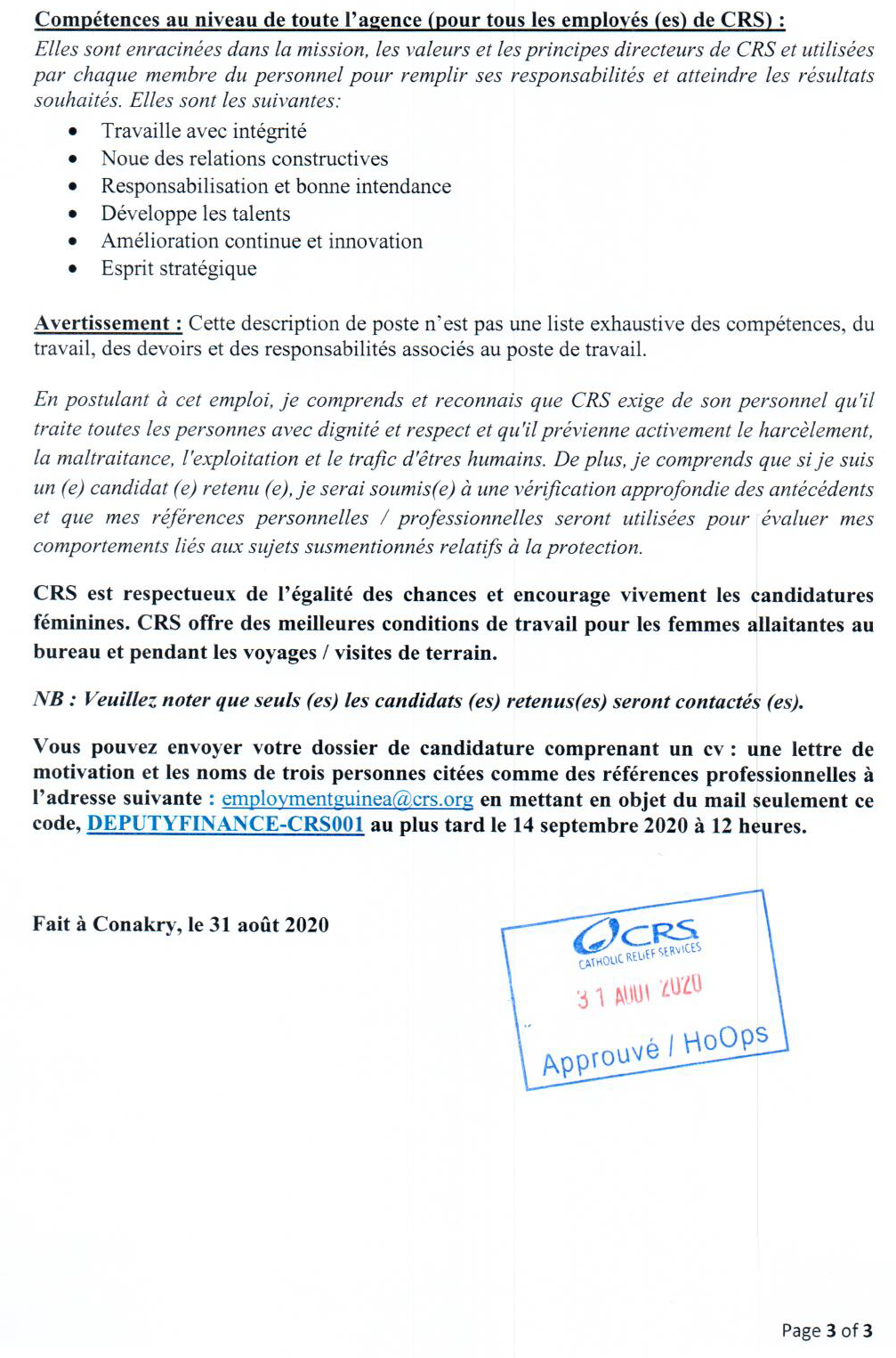 CRS recrute en Guinée 3